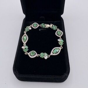 Givenchy Green and Silver Bracelet